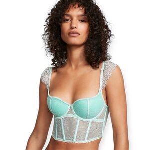 Victoria Secret dream Angels lace cap- sleeve corset